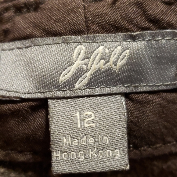 J.jill soft flocked wide leg cargo style brown - Picture 4 of 6